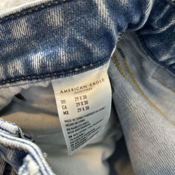 American Eagle Jeans Mens 29x30 Airflex Distressed Light Wash‎ - Picture 9 of 16